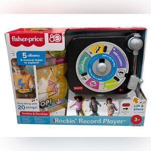 Fisher-Price Musical Record Player with Green and Yellow Accents